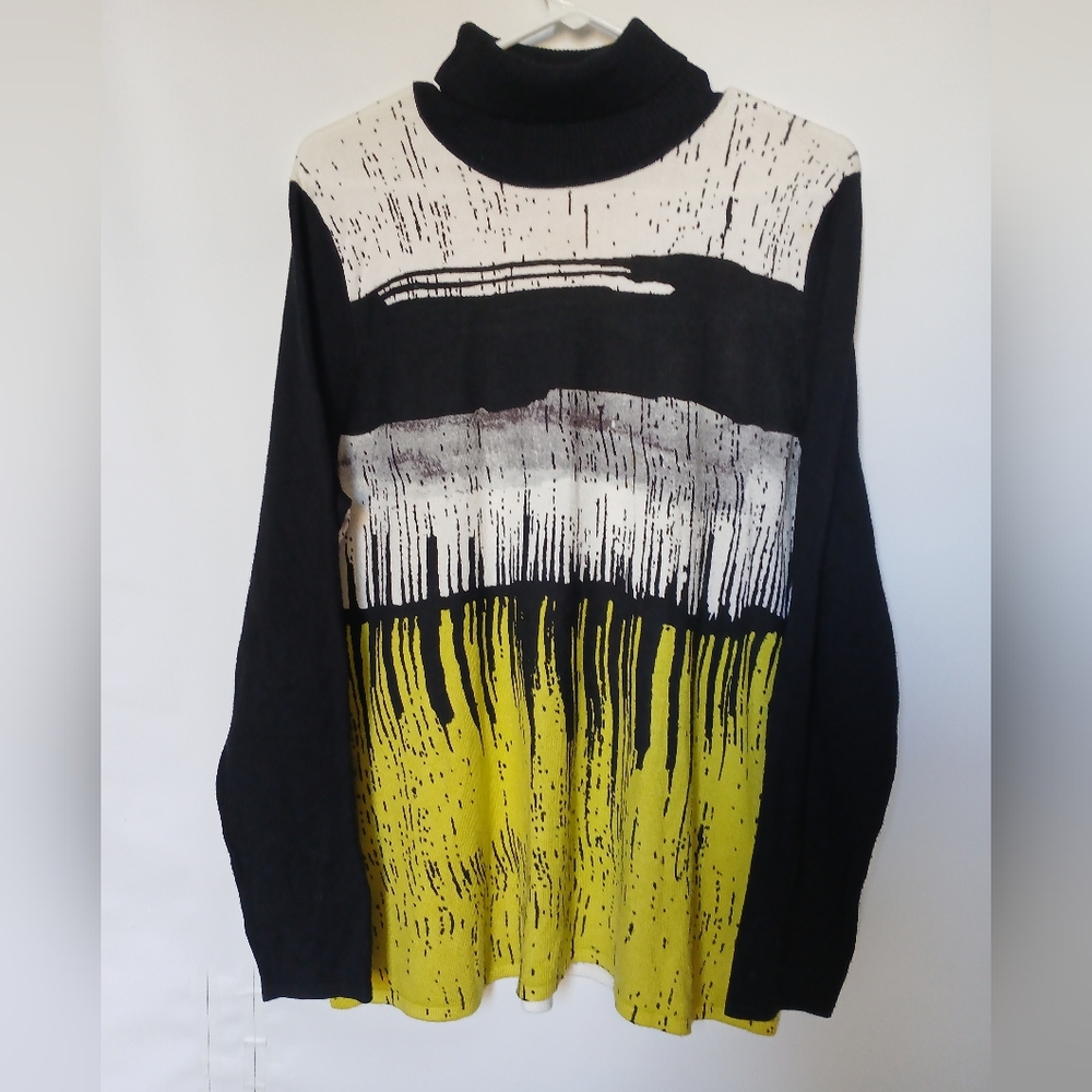 Black and Yellow Sweater with Bold Design